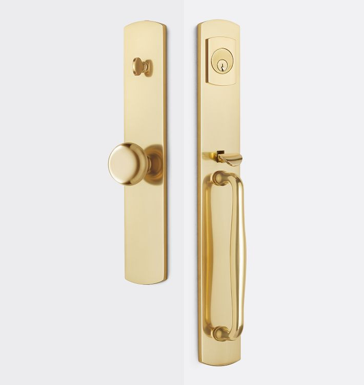 Arched D-Handle and Knob Exterior Door Hardware Tube Latch Set | Rejuvenation