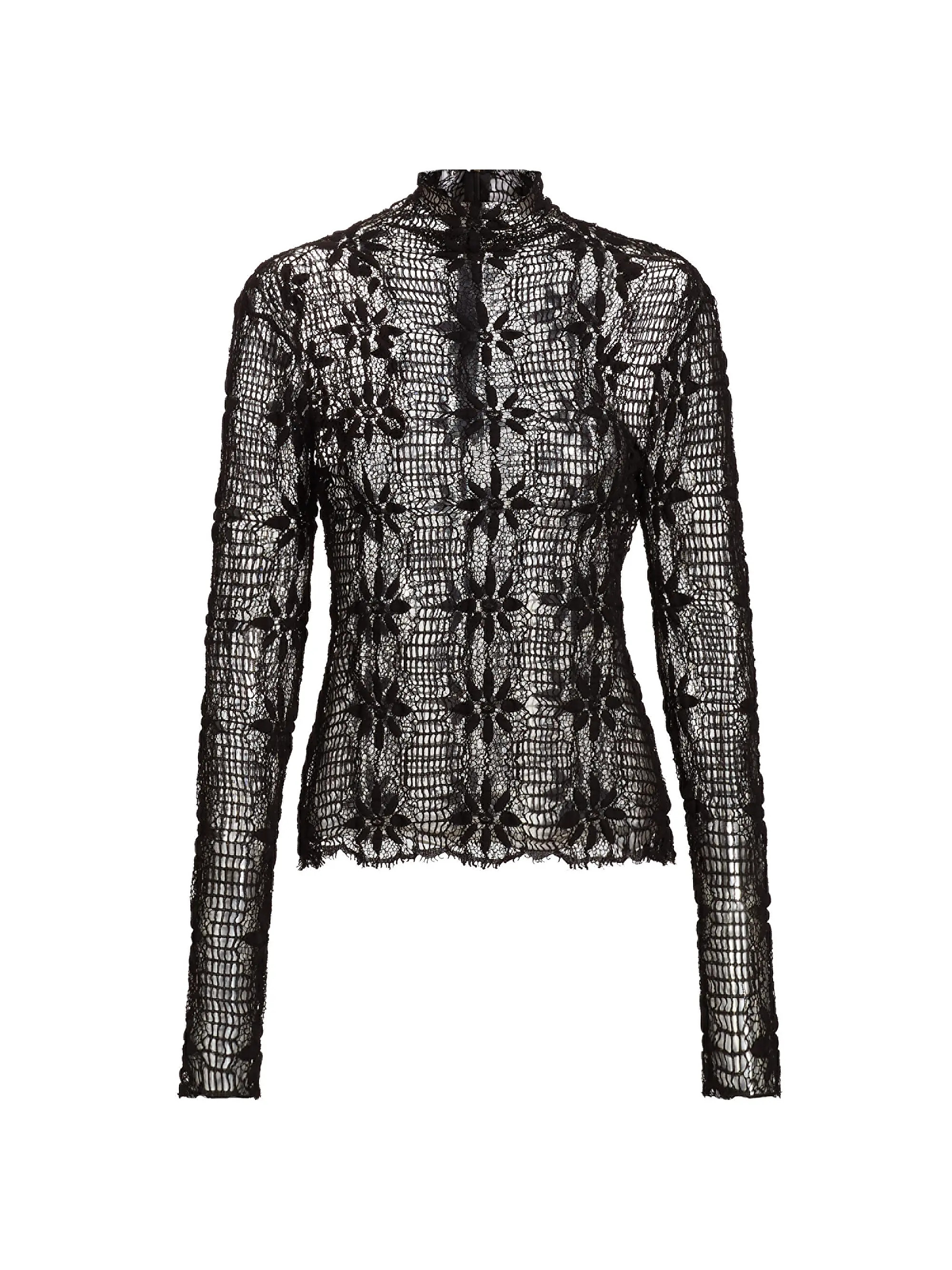 Amal Botanical Stretch Lace Top | Saks Fifth Avenue