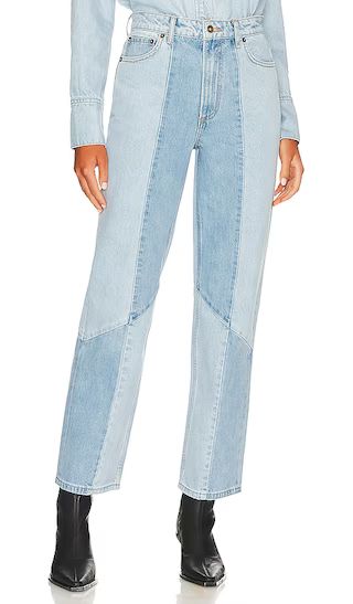 Dagny Mixed Wash Jean in Light & Mid Blue | Revolve Clothing (Global)