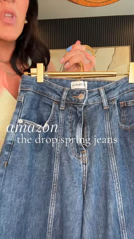 Amazon The Drop nailed it with these jeans! 🫶🏼

Wearing a 25 in both pair. 
I’m 5’2, 135 lbs, 34 DD, 25 in waist. 

Code: LEXIE to save on necklaces 
#petitefashion #fashionover40 #springfashion #fashioninspo

#LTKover40 #LTKfindsunder100 #LTKstyletip