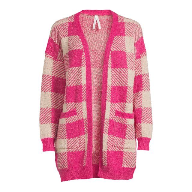 Dreamers by Debut Women's Open Front Print Cardigan Sweater, Midweight - Walmart.com | Walmart (US)