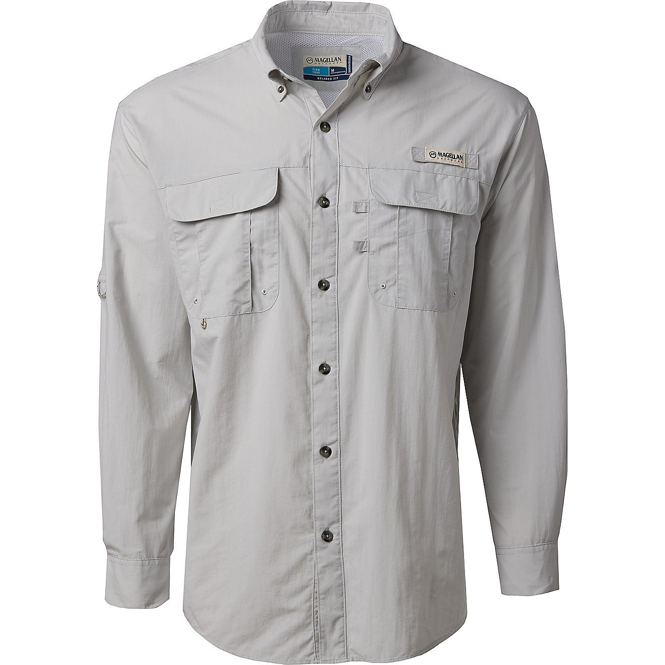 Magellan Outdoors Men's Laguna Madre Solid Long Sleeve Fishing Shirt | Academy | Academy Sports + Outdoors