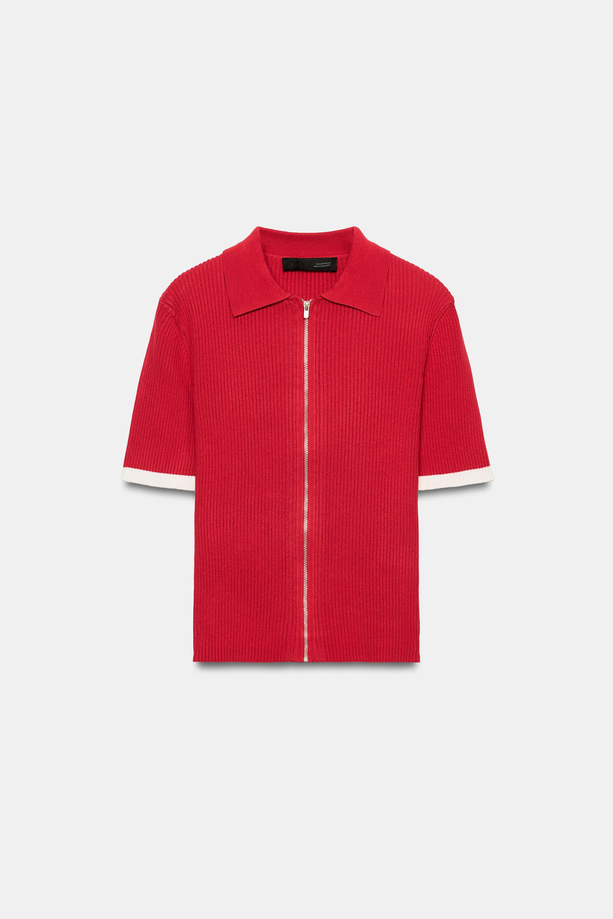 RIBBED KNIT POLO SHIRT | Zara US