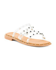 Nicole Miller New York Studded Flat Sandals | Marshalls