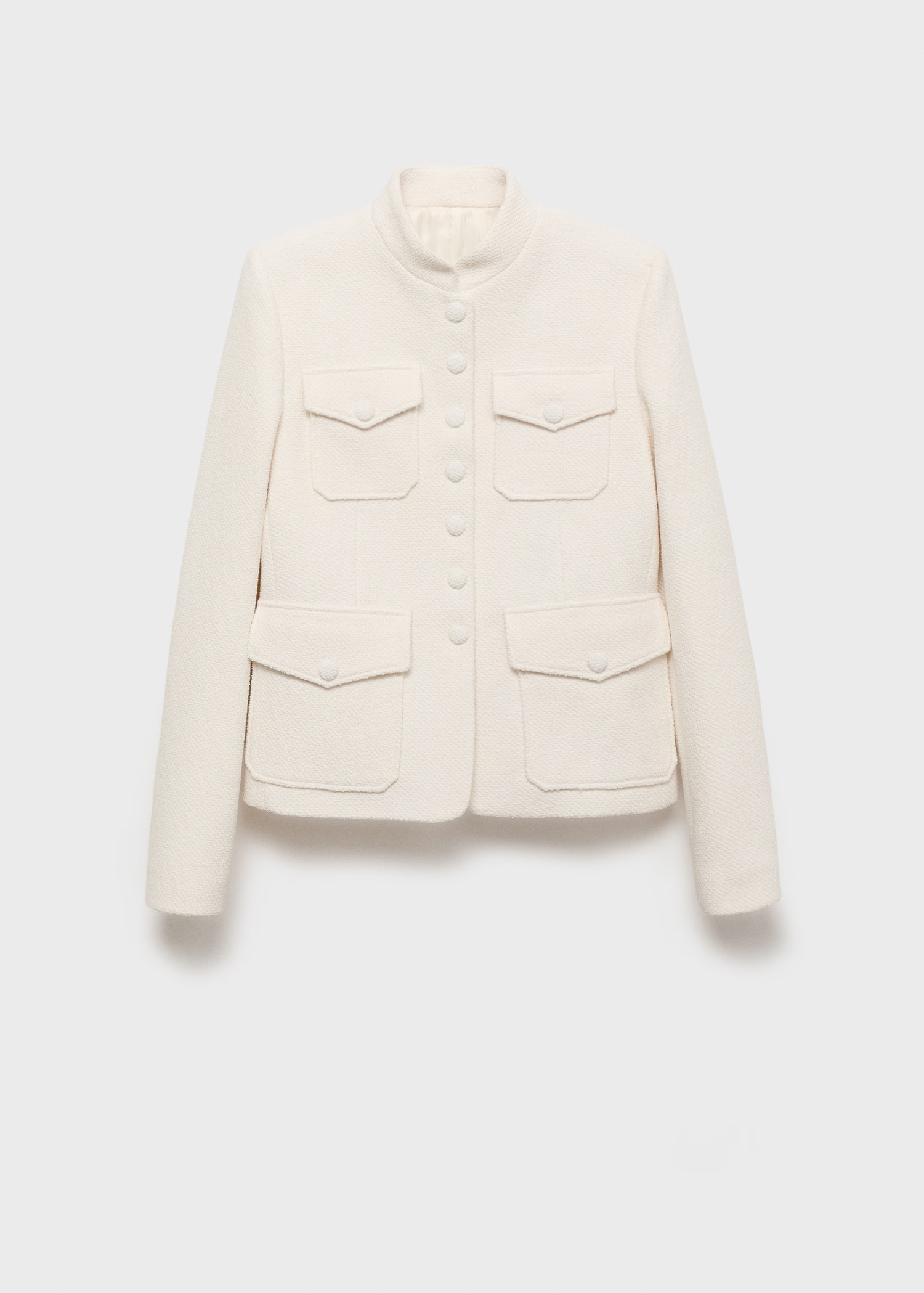 Bouclé jacket with pockets - Women | MANGO United Kingdom | MANGO (UK)