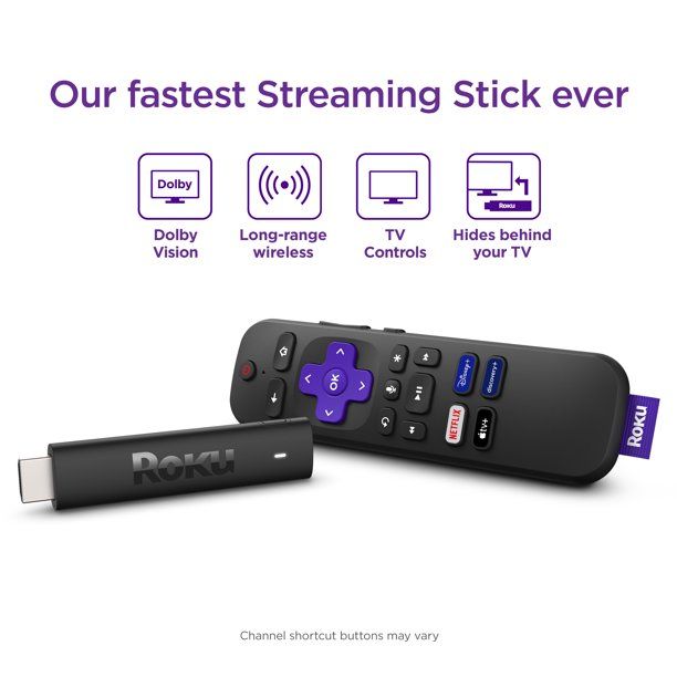 Roku Streaming Stick 4K Streaming Device 4K/HDR/Dolby Vision with Voice Remote and TV Controls - ... | Walmart (US)