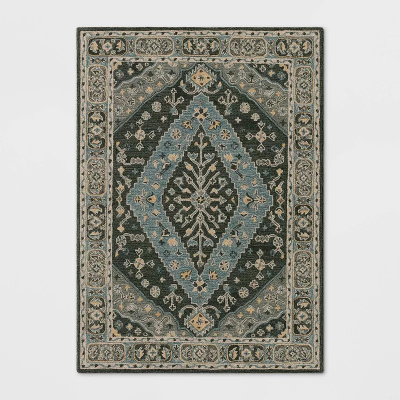 Hand Tufted Wool Area Rug Green - Threshold™ | Target