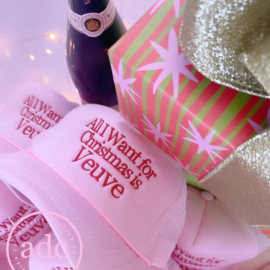 All I Want for Christmas is Veuve Hat Trucker Hat Christmas Collection Dear Santa Holiday Wear Ch... | Etsy (US)