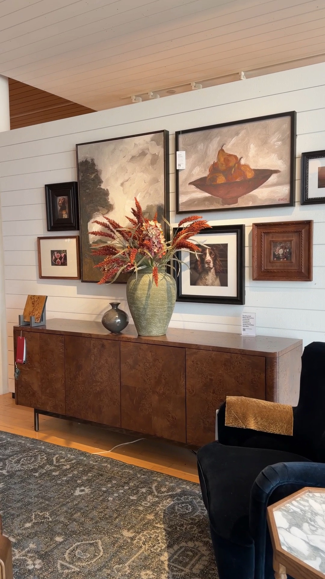 Such a gorgeous mix of modern design and vintage influence! 😍 The Mota Dark Burl Wood Storage Media Console from Crate & Barrel anchors the room with its rich wood grain and deep, moody finish, while the gallery wall above adds layers of art, personality, and charm. 🤎✨ Together, the combination feels sophisticated and thoughtfully curated with that effortlessly collected look I love! I’ve linked the entire look and similar styles in my LTK! 🙌🏻 @Crate & Barrel #homeinspo #mediaconsole #sideboard

#LTKHome #LTKSaleAlert