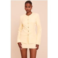 Butter Yellow Tailored Mini Skirt | PrettyLittleThing US