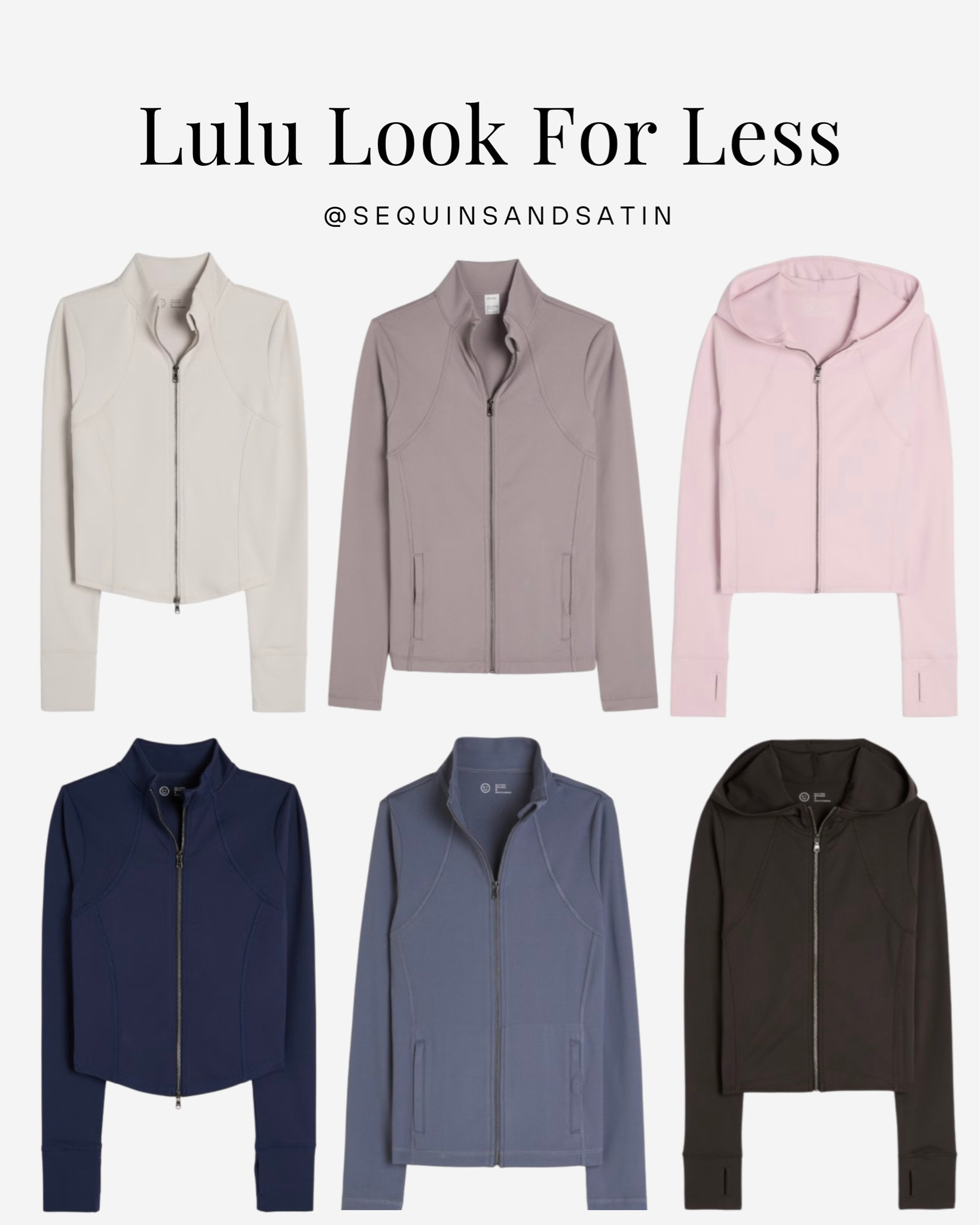 Cute lululemon define jacket dupes!✨

*not knockoffs, just similar looks for less $$

Lululemon define jacket dupes / lululemon dupes / lululemon jacket dupes / lulu dupes / workout jackets 

 #LTKFindsUnder50 #LTKFitness