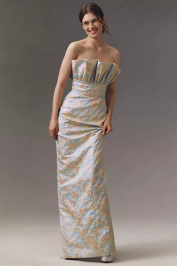 Noah Jacquard Gown | Anthropologie (US)