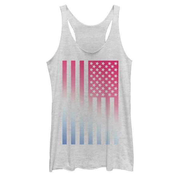 Women's Lost Gods Fourth of July  Flag Fade Racerback Tank Top | Target