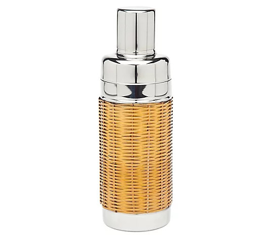 Godinger Stainless Steel PVC Rattan Shaker - QVC.com | QVC