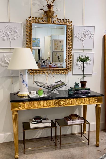 Styling a console table can easily present a challenge, especially if you start to overthink. Let's break it down into the basics:

Begin by incorporating varying heights with lamps, plants, or objets such as an obelisk. Layer in accent pieces with a variety of textures to achieve a well-rounded and eye-catching display. 

Wishing you the best as you embark on your styling adventure! 

#LTKStyleTip #LTKHome