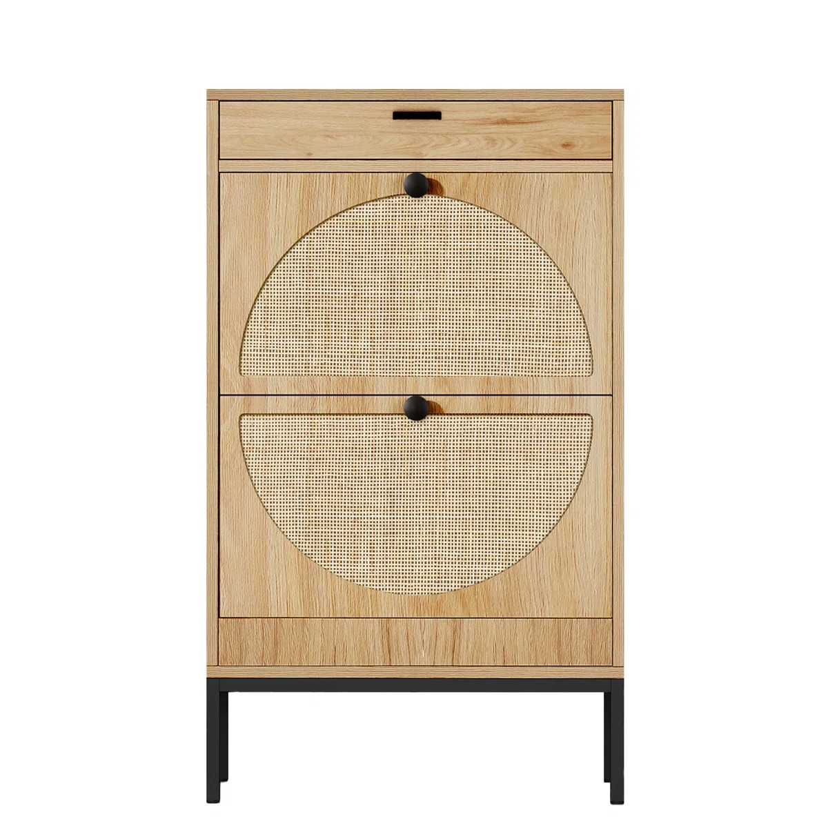 Cerina Boho Natural Rattan Shoe Storage Cabinet | Wayfair North America