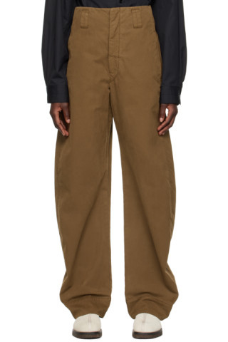 LEMAIRE - Brown Curved Trousers | SSENSE