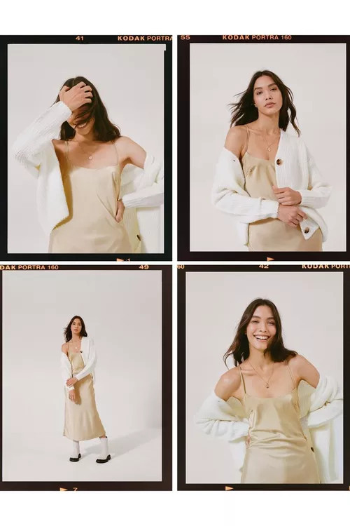 Satin Square Neck Midi Slip Dress | NastyGal (UK, IE)
