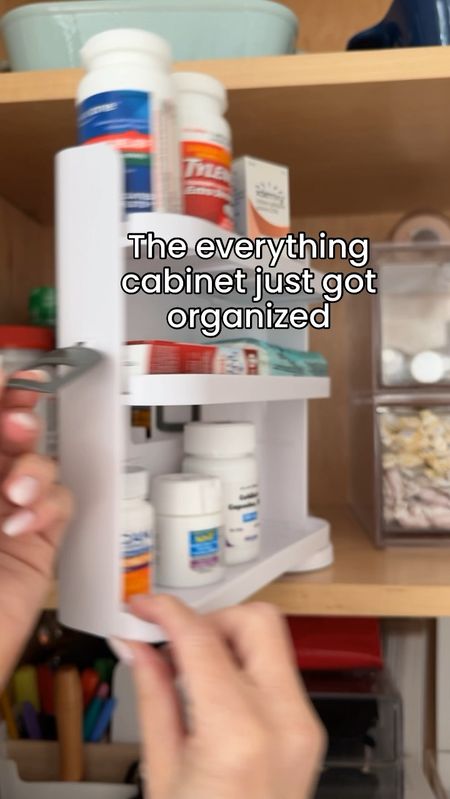 They pull out organizers are amazing! 
I used this one for meds and supplements. U can use for spices and even in bathrooms 