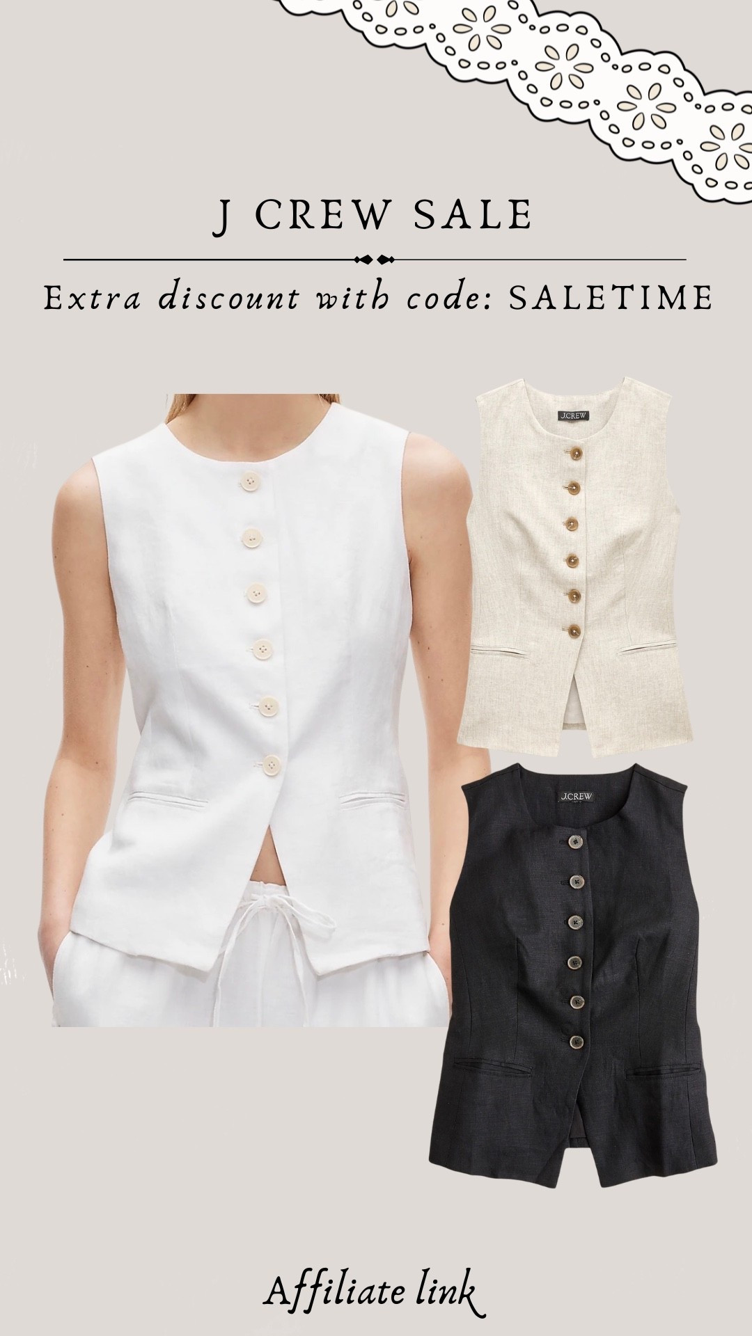 J Crew Sale! This beautiful and classic cutaway top is marked down with code “SALETIME”

#LTKootd