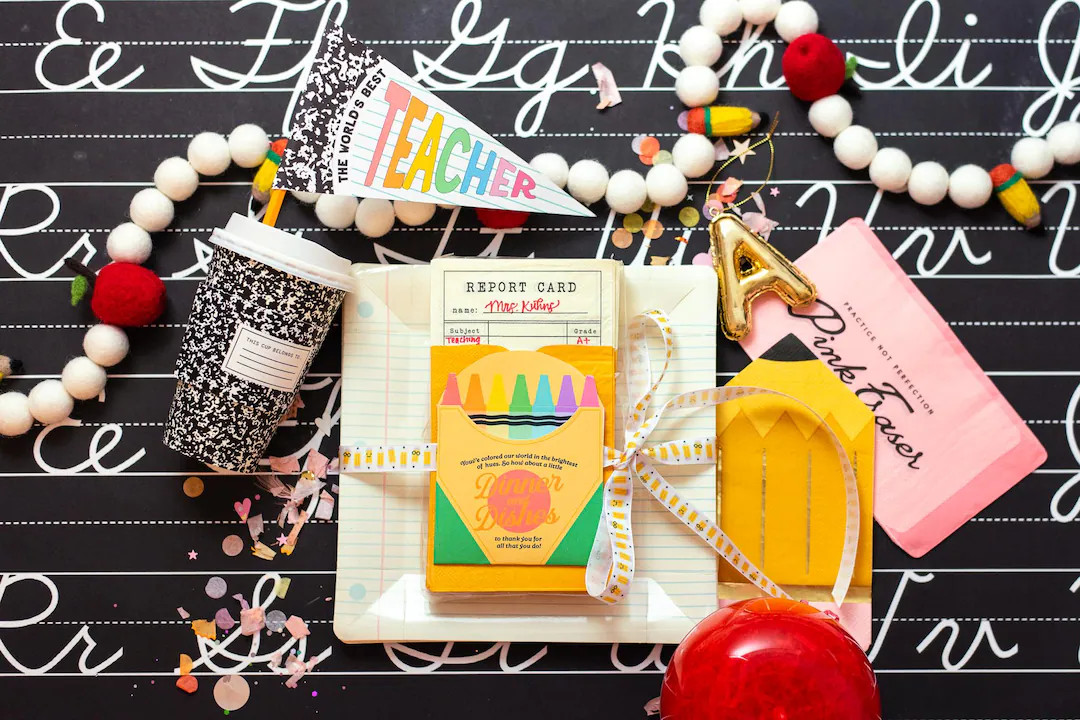 Teacher Appreciation Gift Tag, Dinner and Dishes on Us, Printable, Teacher Gift, Gift for Teacher... | Etsy (US)