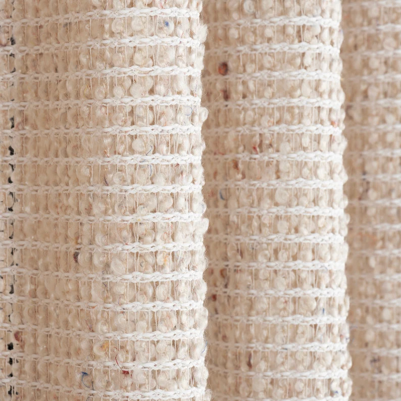 Boho Recycled Curtain Collection Double French Pleated Eco - Etsy | Etsy (US)