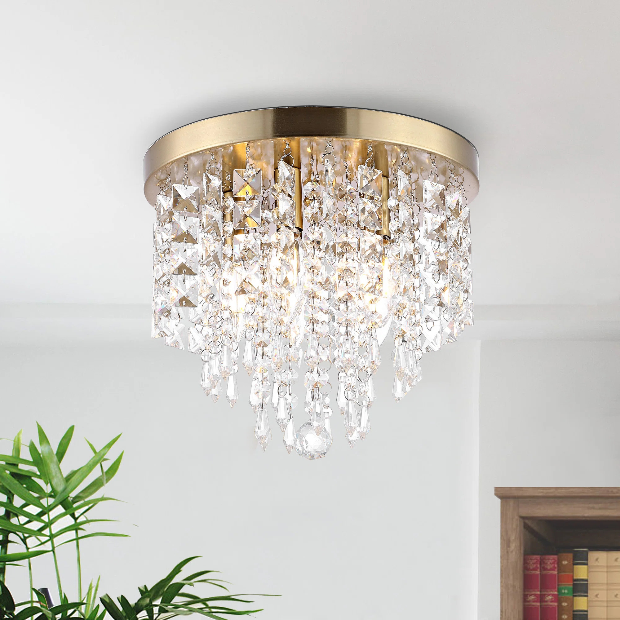 Salley 5-Light 11" Crystal Flush Mount | Wayfair North America