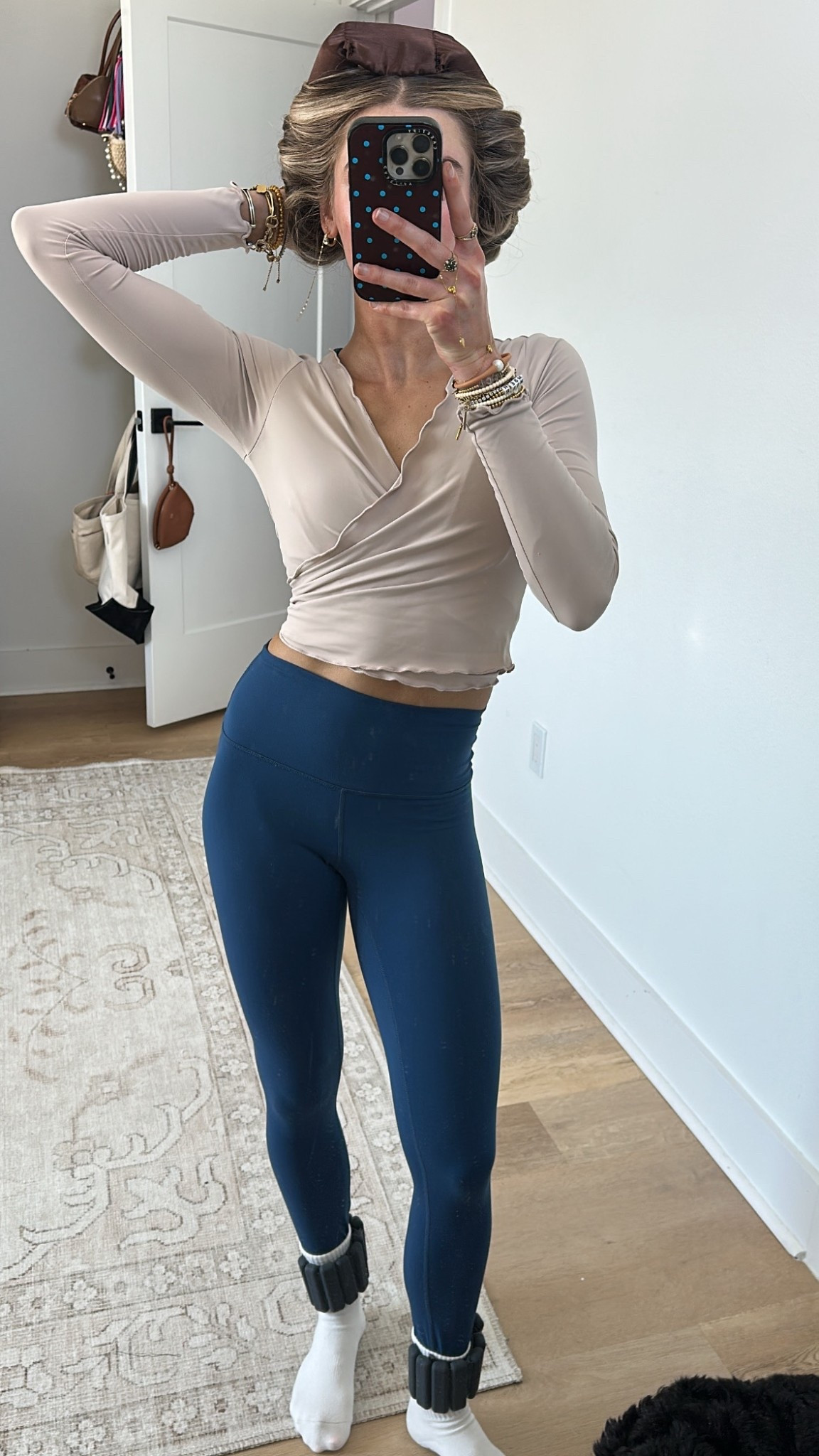 Leggings: CRZ YOGA Butterluxe High Waisted Lounge Legging 25" - Workout Leggings for Women Buttery Soft Yoga Pants. Sports bra: CRZ YOGA Butterluxe Deep V-Neck Sports Bras for Women - Spaghetti Strap Criss Cross Padded Bra Sexy Wireless Yoga Bra. #workoutgear #workoutwear #pilates #ootd #outfit #athleticwear #athleticoutfit #bikershorts #sportsbra #pilatesoutfit #athleisure #bala #pilatesworkout #pilateslovers #pilatestiktok #balabangles Bala use code SLOANE15. Pila barre pilates grip socks. @lexfisher  @lexfish 

#LTKfitnessgoals #LTKActive #LTKootd