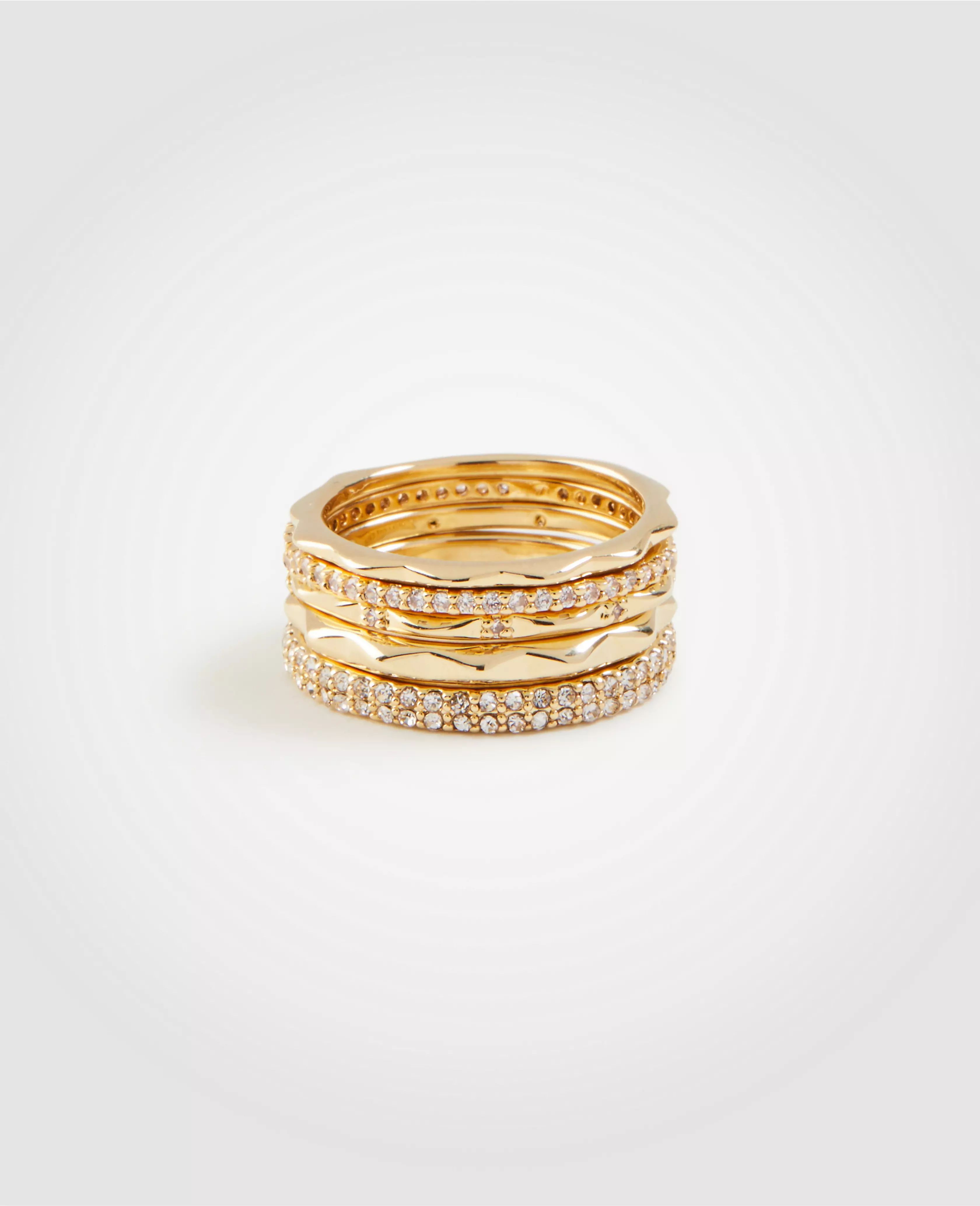 Crystal Stacked Ring Set | Ann Taylor (US)