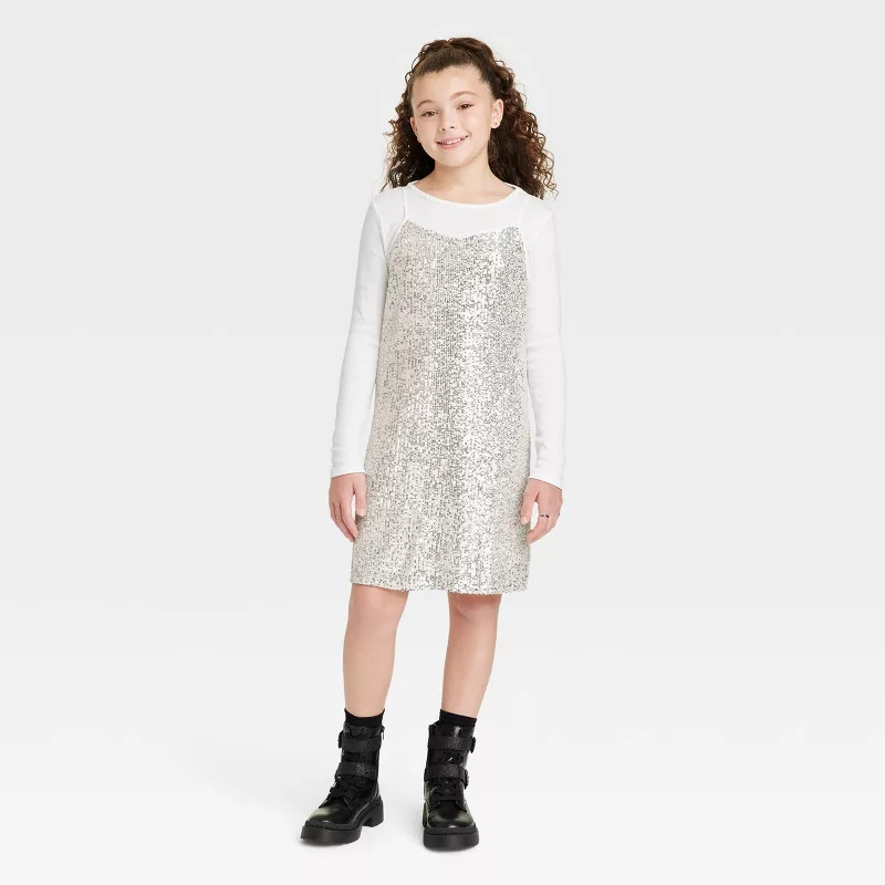 Girls' 2 For 1 Long Sleeve Dress - art class™ | Target