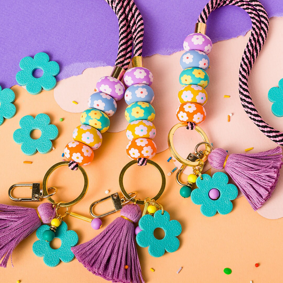 Floral Neck Lanyard: Rainbow Flowers ID Badge Holder for Educators - Etsy | Etsy (US)