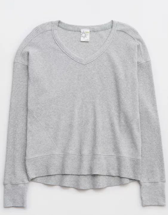 OFFLINE By Aerie Wow! Waffle Oversized T-Shirt | Aerie