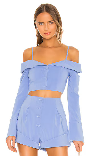 Paulina Top in Periwinkle Blue | Revolve Clothing (Global)