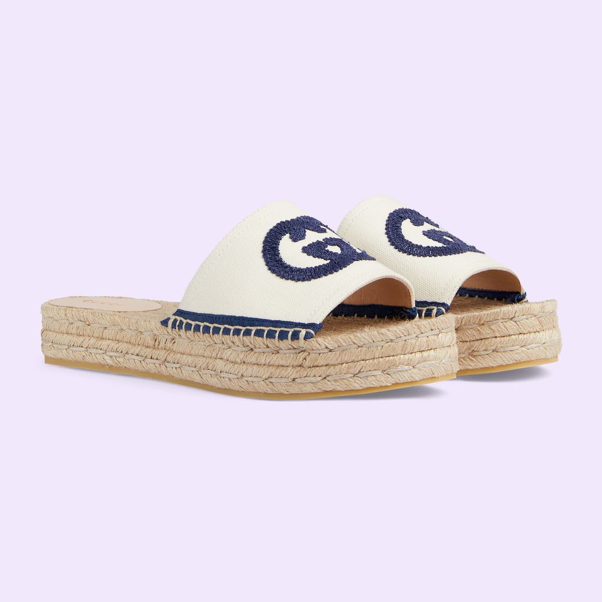 Women's espadrille slide with Interlocking G | Gucci (US)