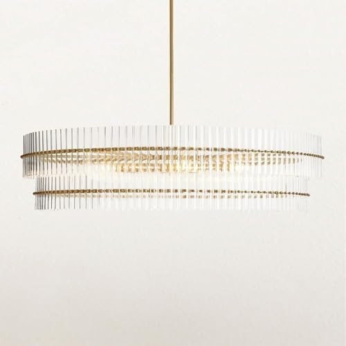 Crystal Fluted Glow Chandelier, Finial Details, Solid Crystal Craftsmanship, Fluted Modern Design... | Amazon (US)