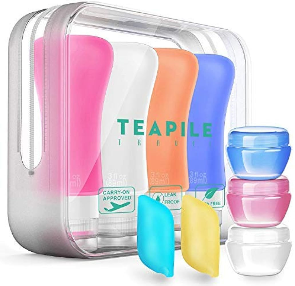 Teapile 14 Pack Travel Bottles, TSA Approved Containers, Leak Proof Travel Accessories, Travel Shamp | Amazon (CA)
