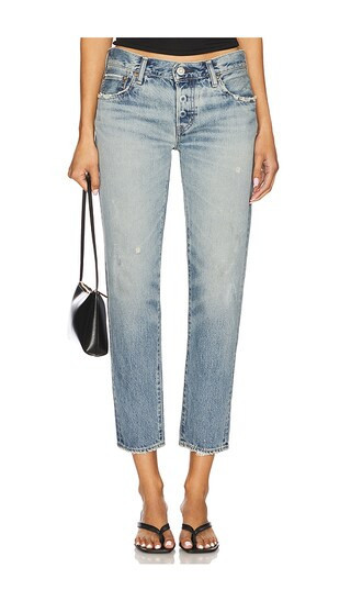 Moussy Vintage Ehrhardt Tapered Jeans in Blue. - size 30 | Revolve Clothing (Global)