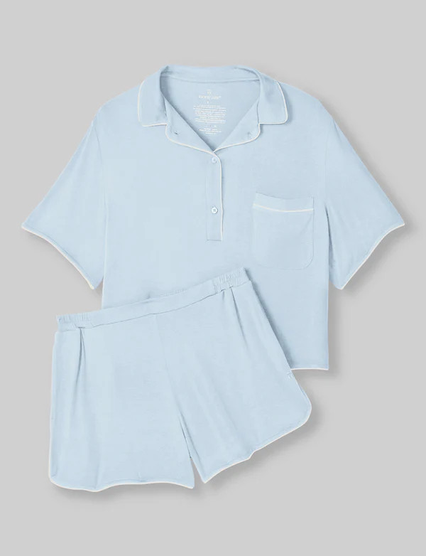 Women's Downtime Pullover Pajama Top & Short Set | Tommy John
