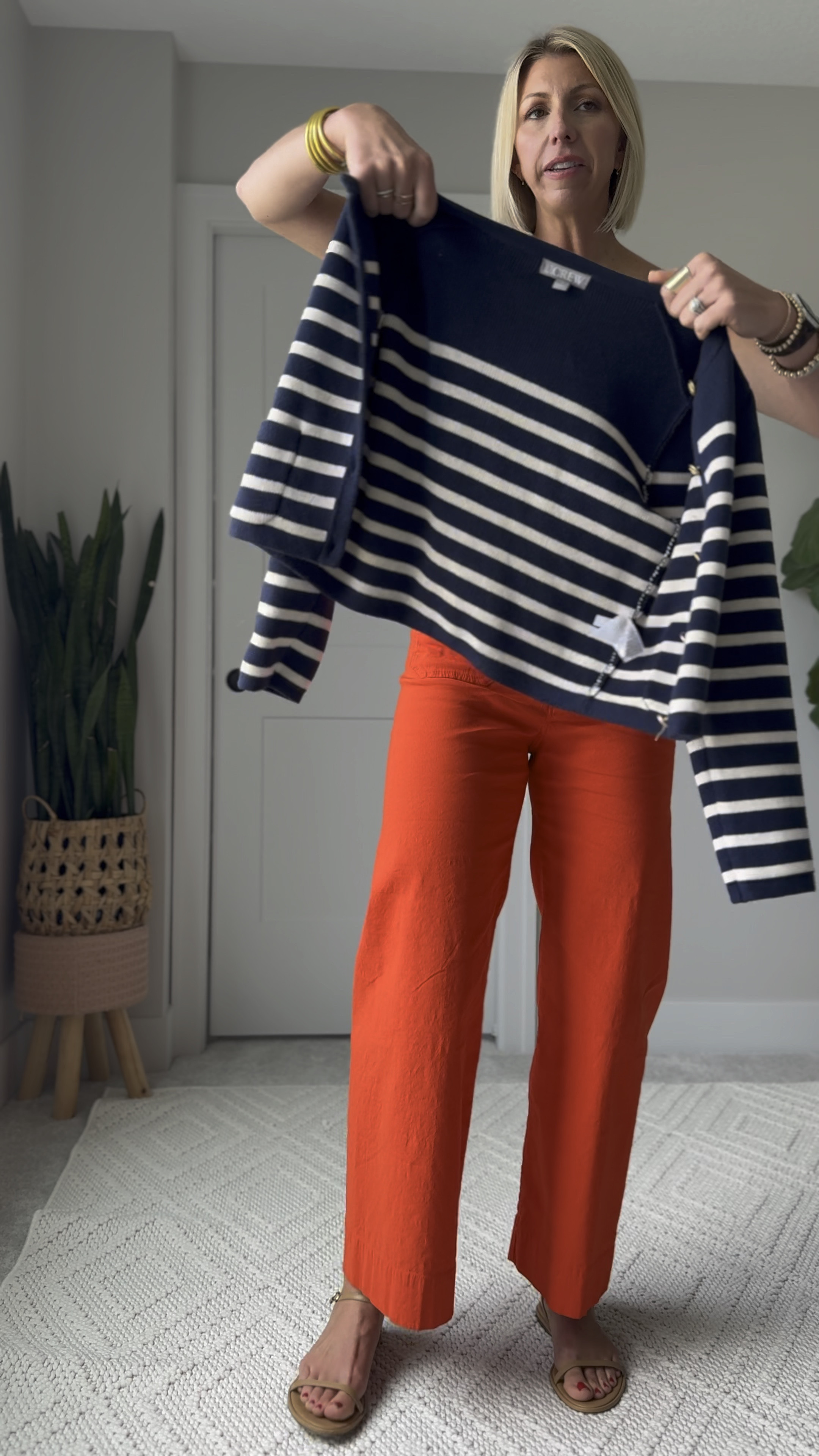 Teacher or office outfit with wide leg pants, a canary blouse, cropped cardigan + sandals or flats 

#LTKBacktoSchool #LTKWorkwear #LTKOver40