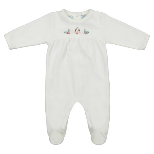 Velour Holiday Tree Romper | Feltman Brothers