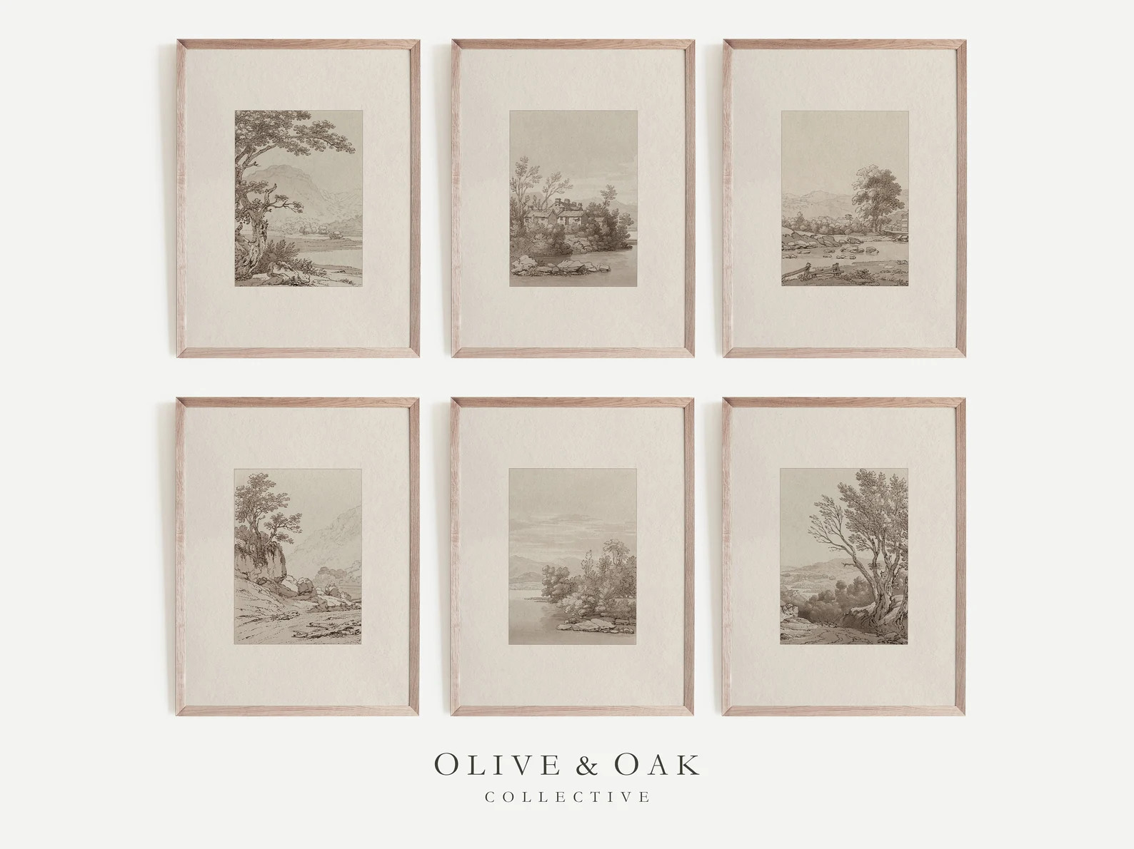 Set of 6 Neutral Art Prints / Neutral Gallery Wall Art / Earth Toned Home Decor / PRINTABLE Artwo... | Etsy (US)