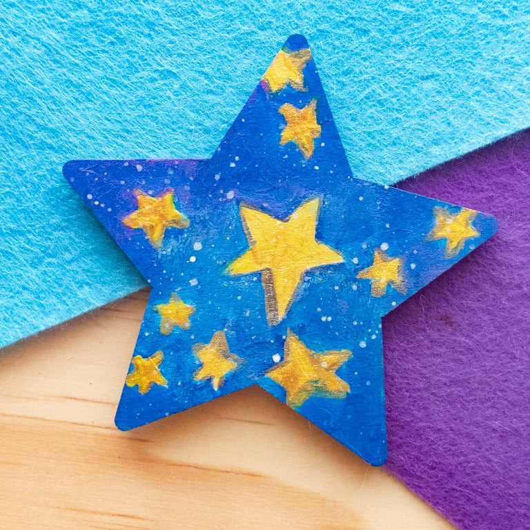 Hello Hobby Wood Star Shape, Die-Cut Shape | Walmart (US)