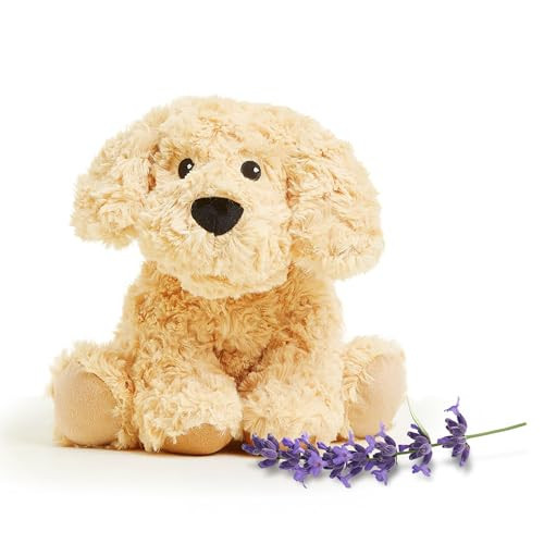 warmies Microwavable & Weighted Stuffed Animals, Golden Dog - Heated Stuffed Animal Plushie for Warmth & Comfort - Cute Soft Plush Toys for Boys, Girls, Babies & Toddlers | Amazon (US)