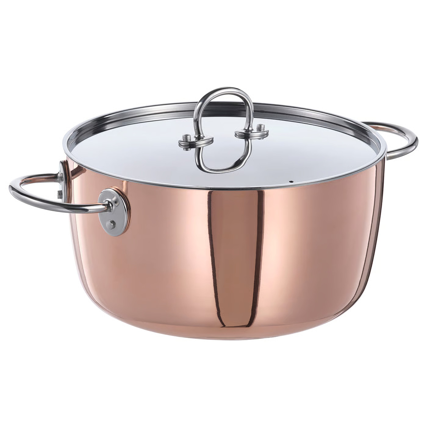 FINMAT Pot with lid, copper/stainless steel, 5 qt | IKEA US