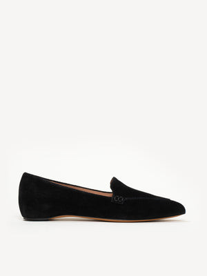 M.Gemi The Gia Women's Flats, Size 41 in Black Suede | M.GEMI