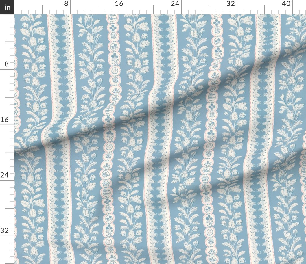 Sydney Stripe Sky and Hot Pink Fabric | Spoonflower | Spoonflower