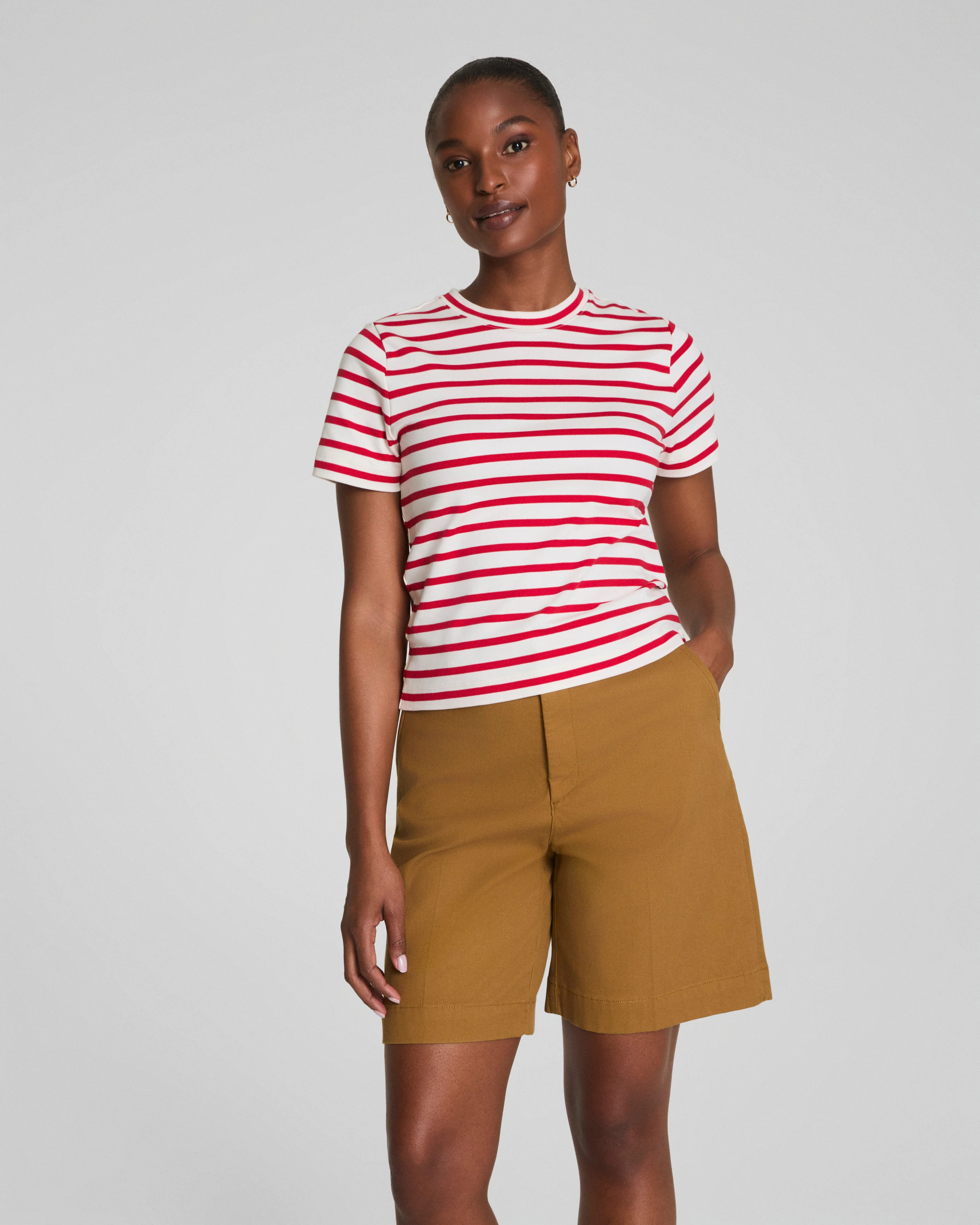 Cotton Crew Tee – Breathable, Classic Fit | SPANX | Spanx