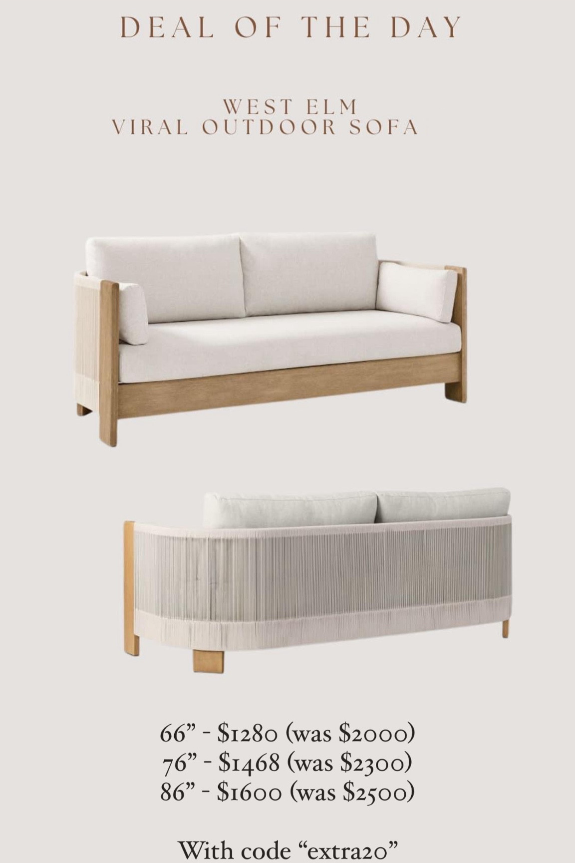 my favorite outdoor sofa is on sale + extra discount in all sizes in the reef color! Will sellout with this sale!!!!! 🙌🏻🙌🏻😍🚨

#LTKHome #LTKSaleAlert #LTKStyleTip