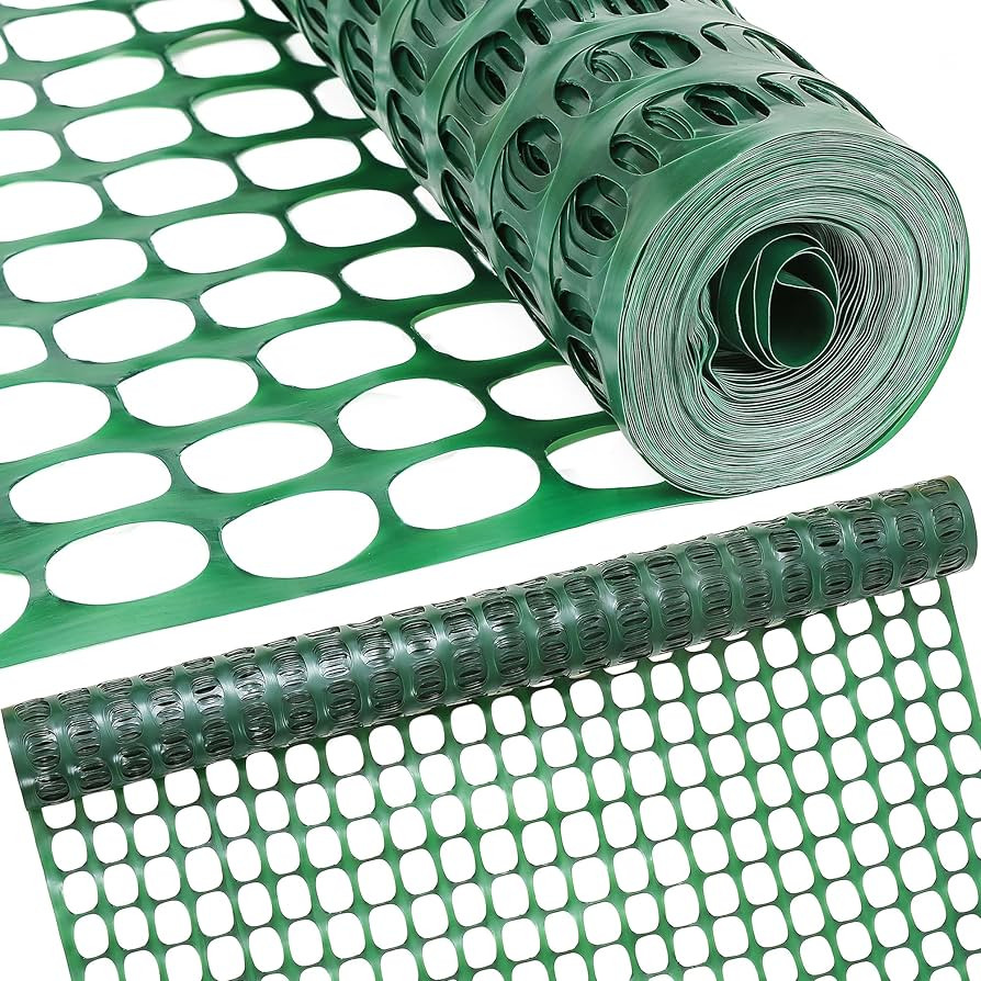Houseables Fencing, Temporary Fence, Snow Fence, 4x100' Feet, 10.55 lb/roll, Green Plastic Fencin... | Amazon (US)