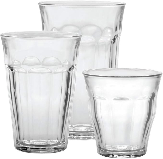 Duralex Picardie Glass Tumblers French Bistro 18Pc Set | Amazon (US)